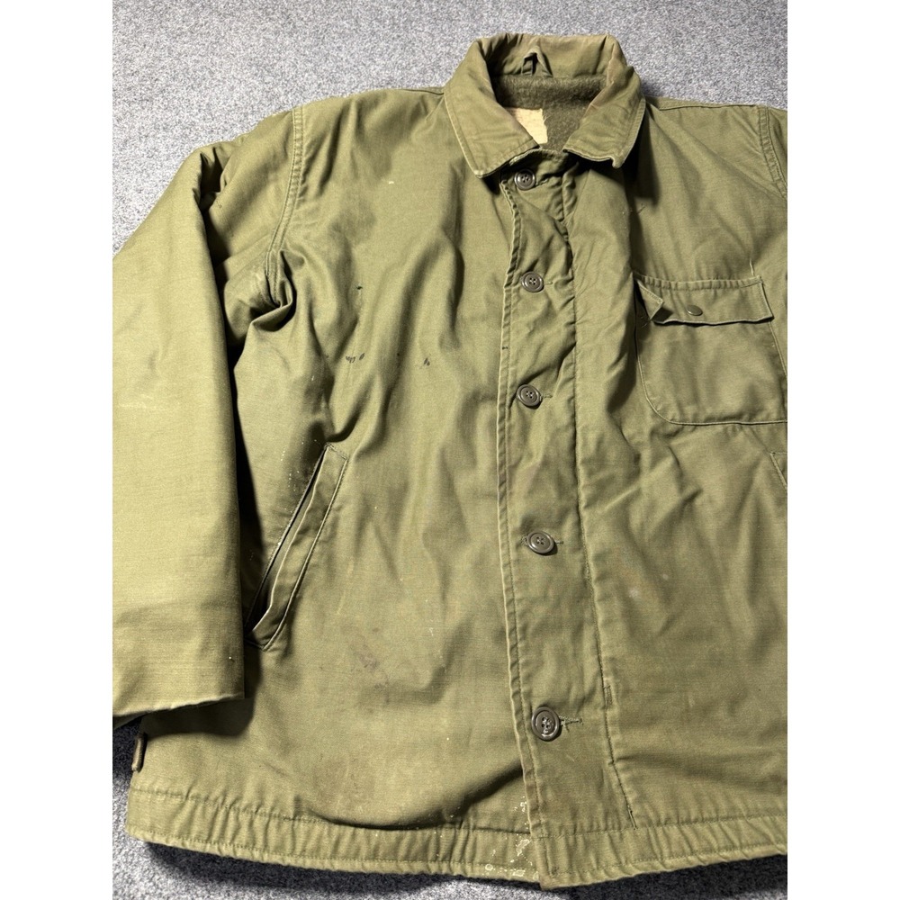Vintage 60s A-2‎ Deck Jacket 1968 Size Medium Cold Weather Permeable Vietnam N-1 - Picture 4 of 14